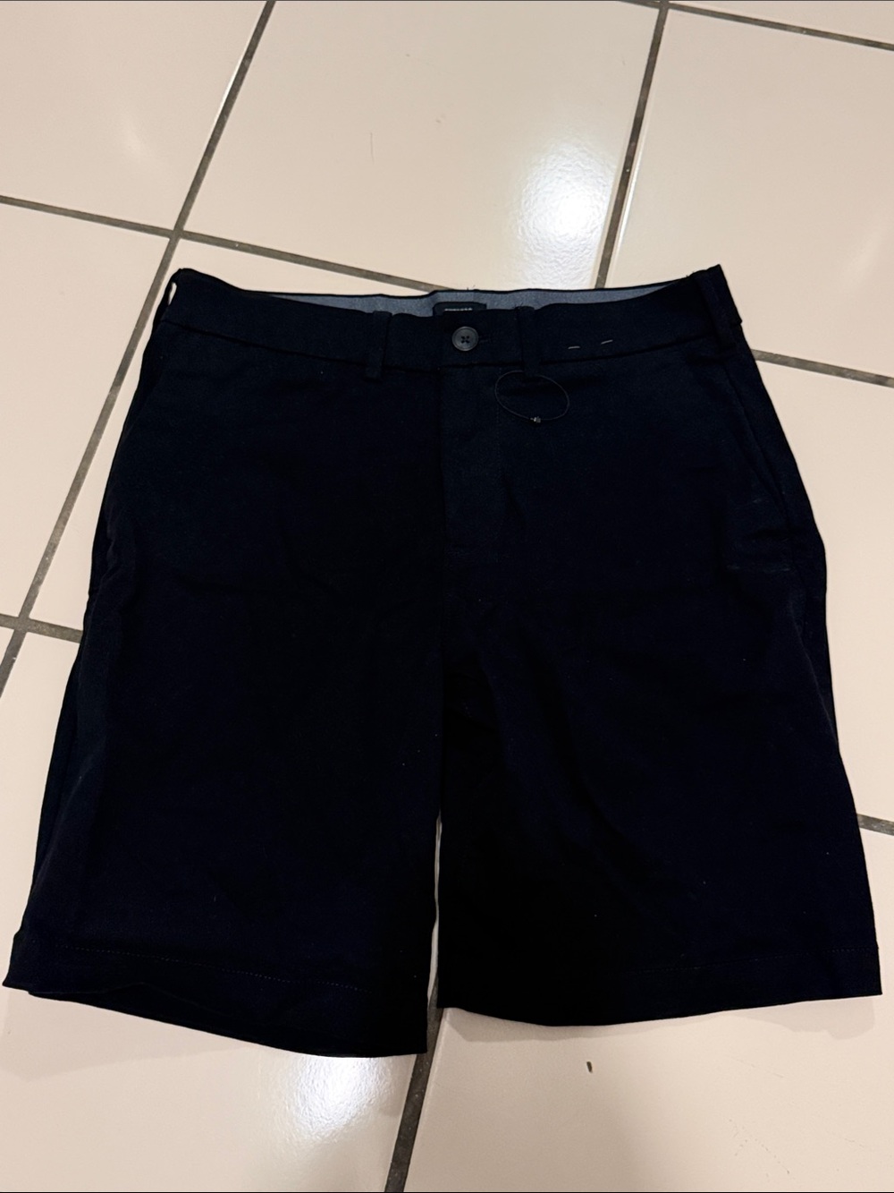 Express Men's Black Flat Front Shorts